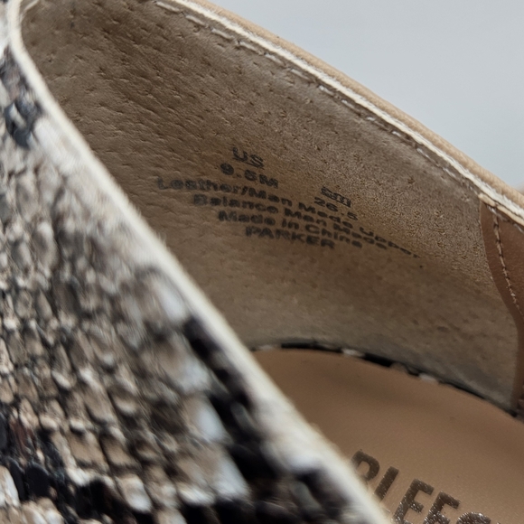 Bleecker & Bond Parker Natural & Snakeskin Print Pumps New In Box Size 9… - Picture 7 of 9